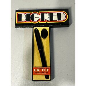 Vintage Parker Big Red Women's Black Ballpoint Pen and Ribbon 6-592-3 New In Box